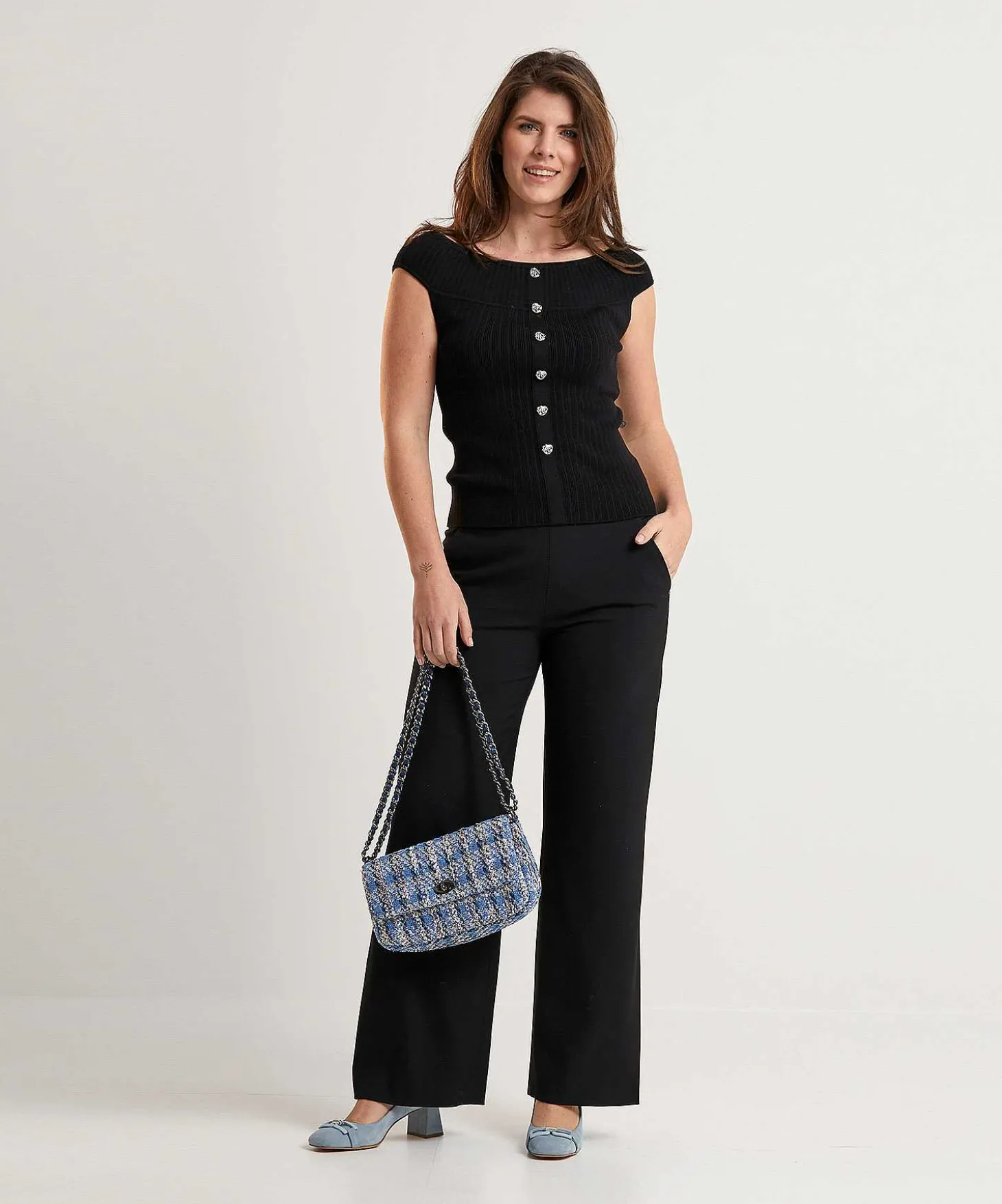 Raffaello Rossi Pantalones Anchos Palina Largos