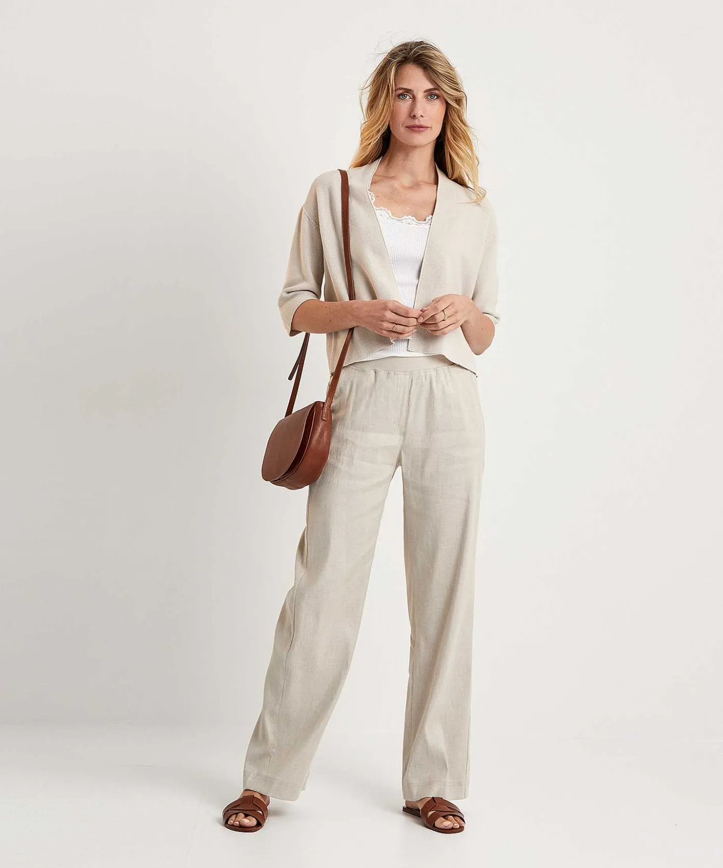 Raphaela By Brax Pantalon Palazzo Mezcla Lino Pam