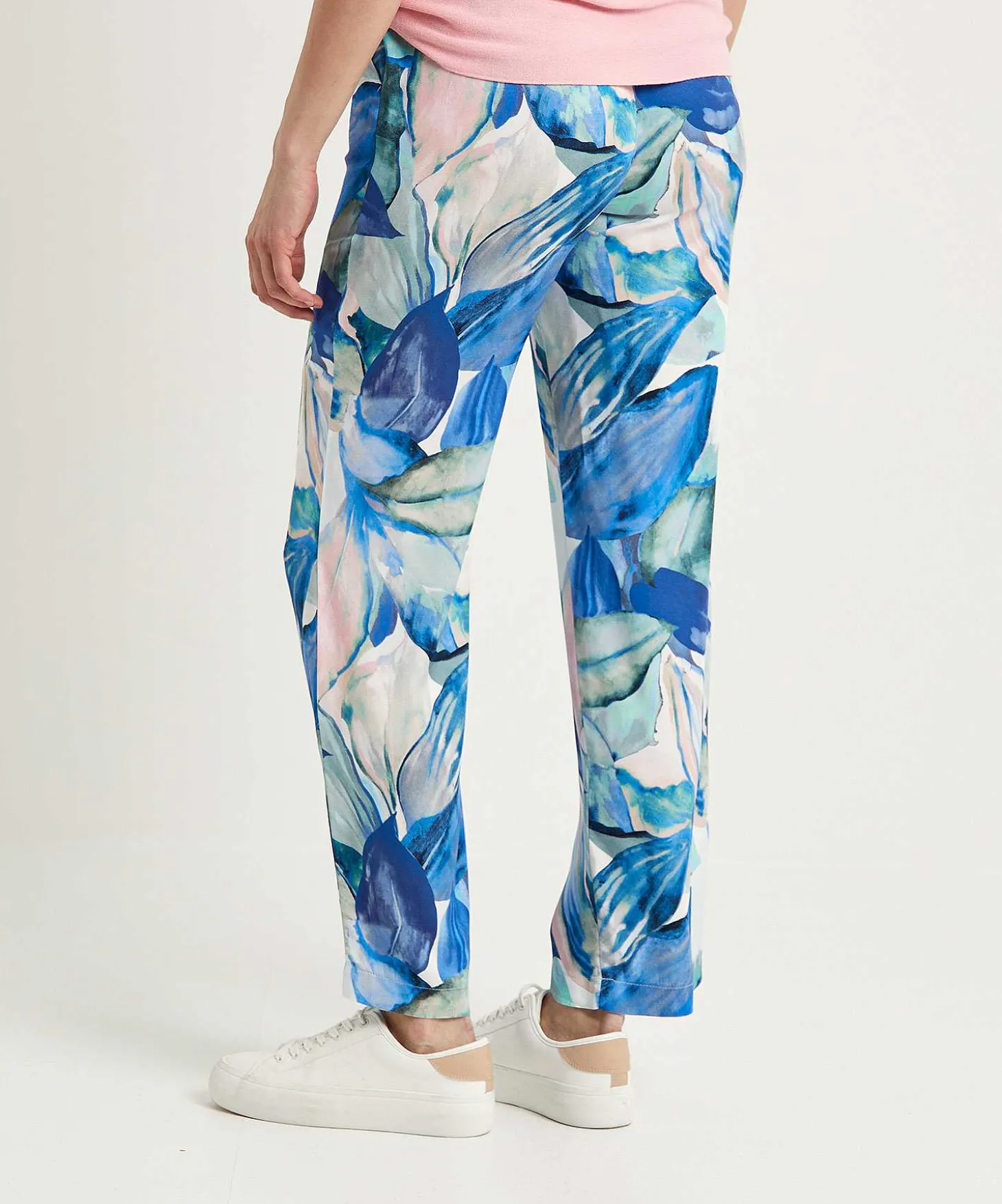 Toni Pantalon Palazzo Sedoso Hojas Verano