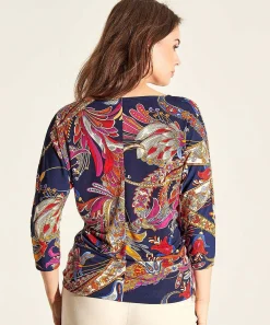 Top Ajustado Giulia E Tu Paisley Multicolor