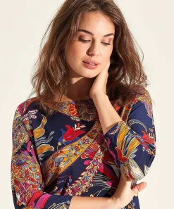 Top Ajustado Giulia E Tu Paisley Multicolor