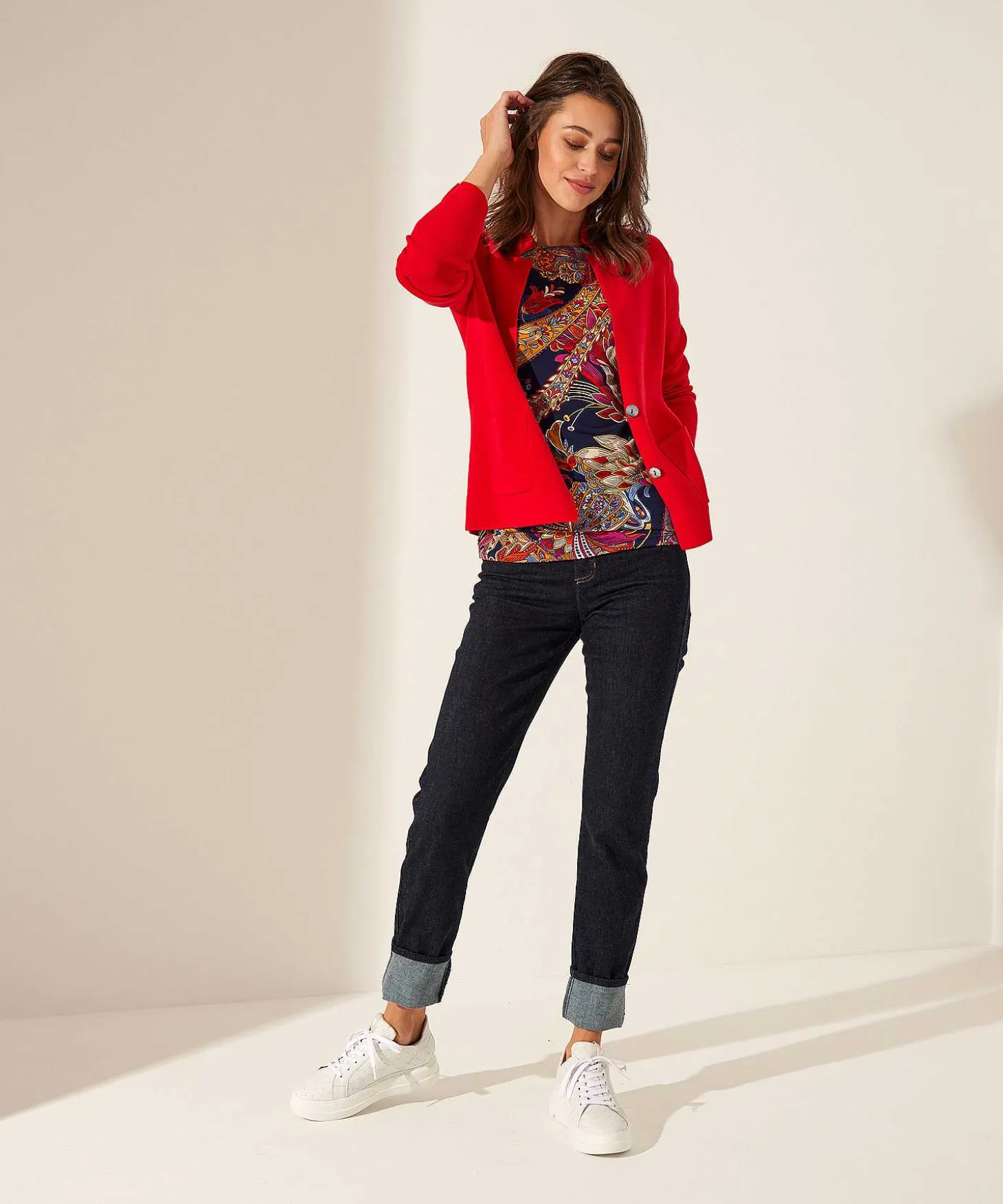 Top Ajustado Giulia E Tu Paisley Multicolor