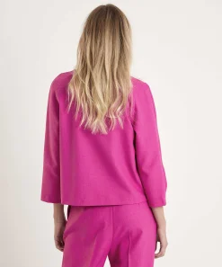 Top De Crepe Con Manga Raglan De Caroline Biss