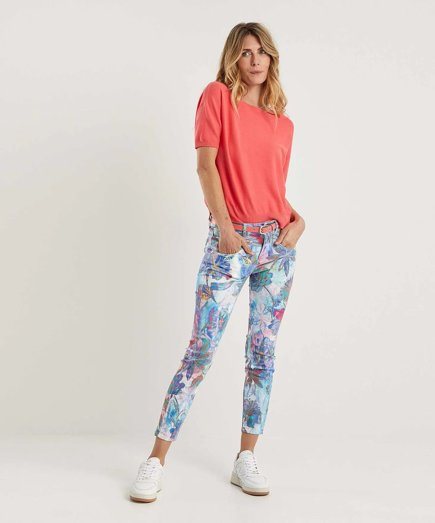 Vaqueros Pitillo Con Estampado Floral Ana De Brax
