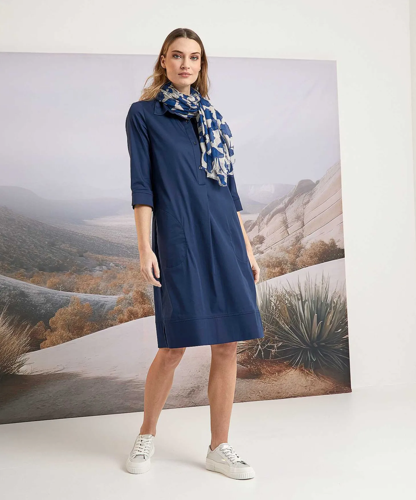 Vestido Camisero Con Bolsillos Laterales Lasalle