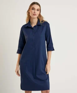 Vestido Camisero Con Bolsillos Laterales Lasalle