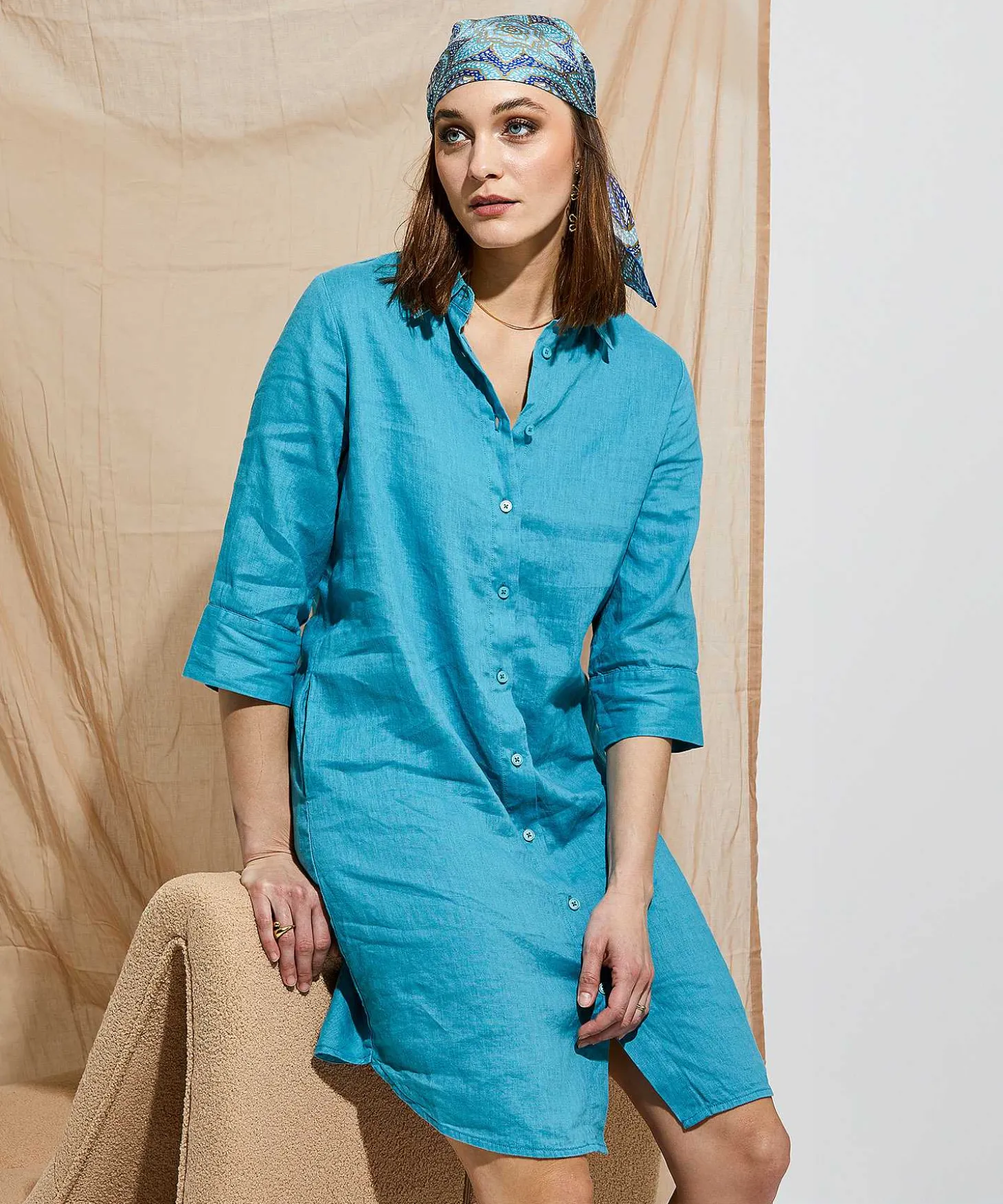 Vestido Camisero De Lino Emotions