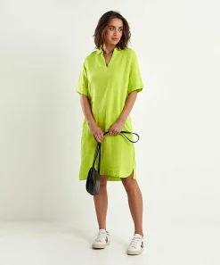 Vestido Camisero De Lino Kyra Laura