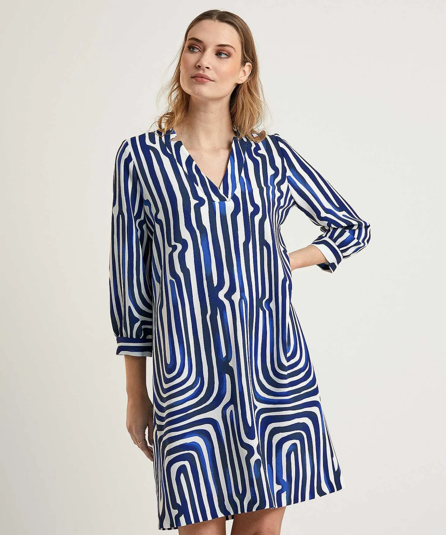 Vestido Caroline Biss Fancy Stripe