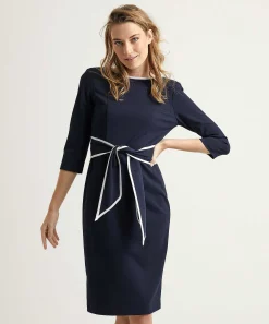 Vestido Con Ribetes En Contraste De Joseph Ribkoff