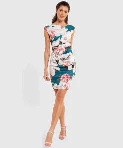 Vestido Con Vuelo Y Estampado De Rosas