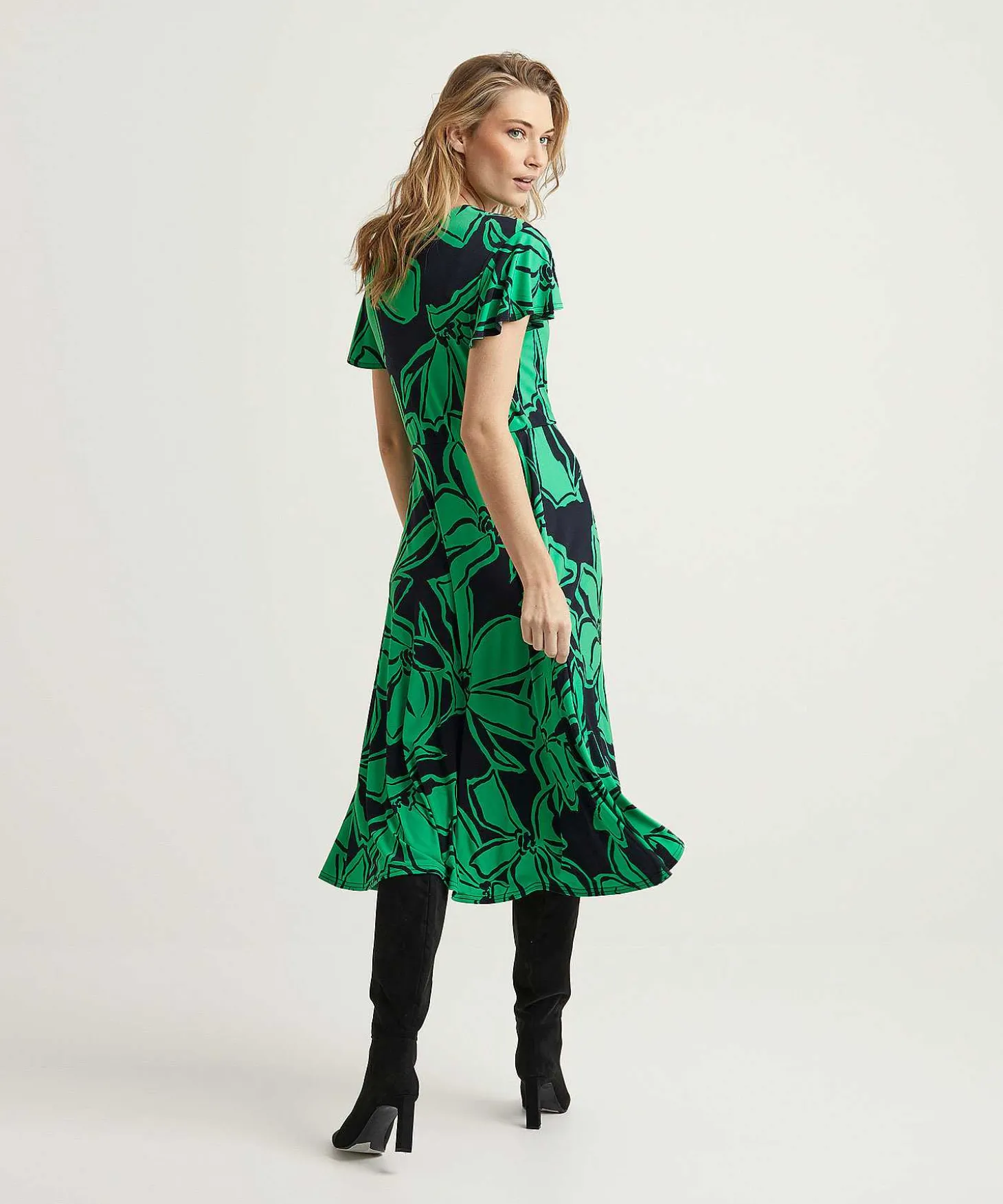 Vestido Cruzado Con Estampado Floral Y Detalle De Lazo De Joseph Ribkoff