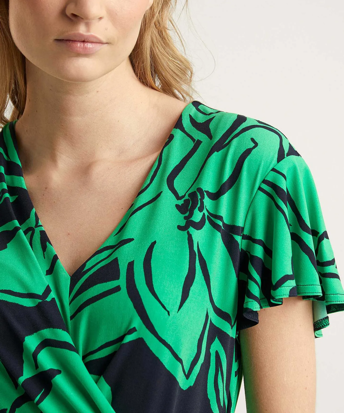 Vestido Cruzado Con Estampado Floral Y Detalle De Lazo De Joseph Ribkoff