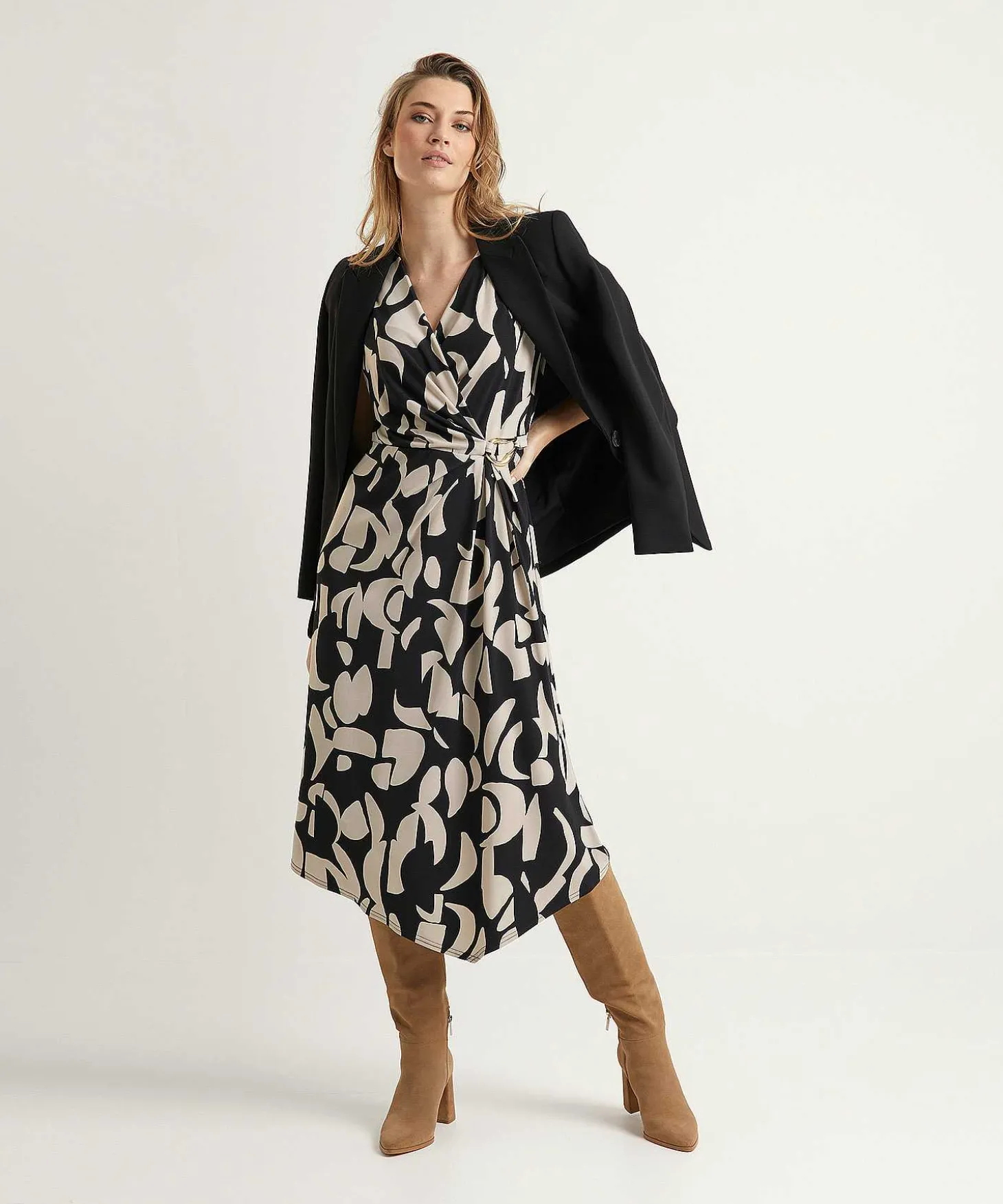 Vestido Cruzado Con Hebilla De Joseph Ribkoff