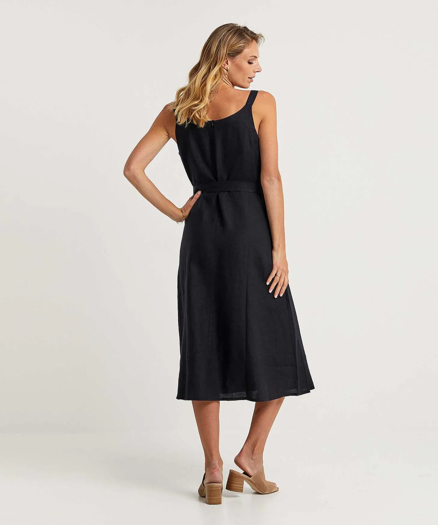 Vestido De Lino Kyra Tirantes Finos Lennie