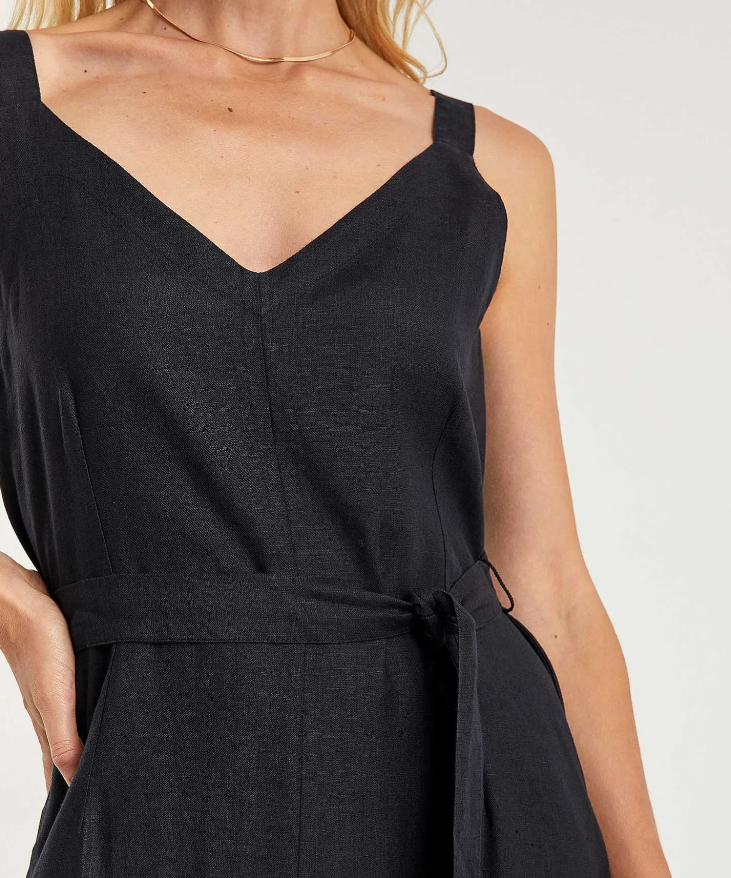 Vestido De Lino Kyra Tirantes Finos Lennie