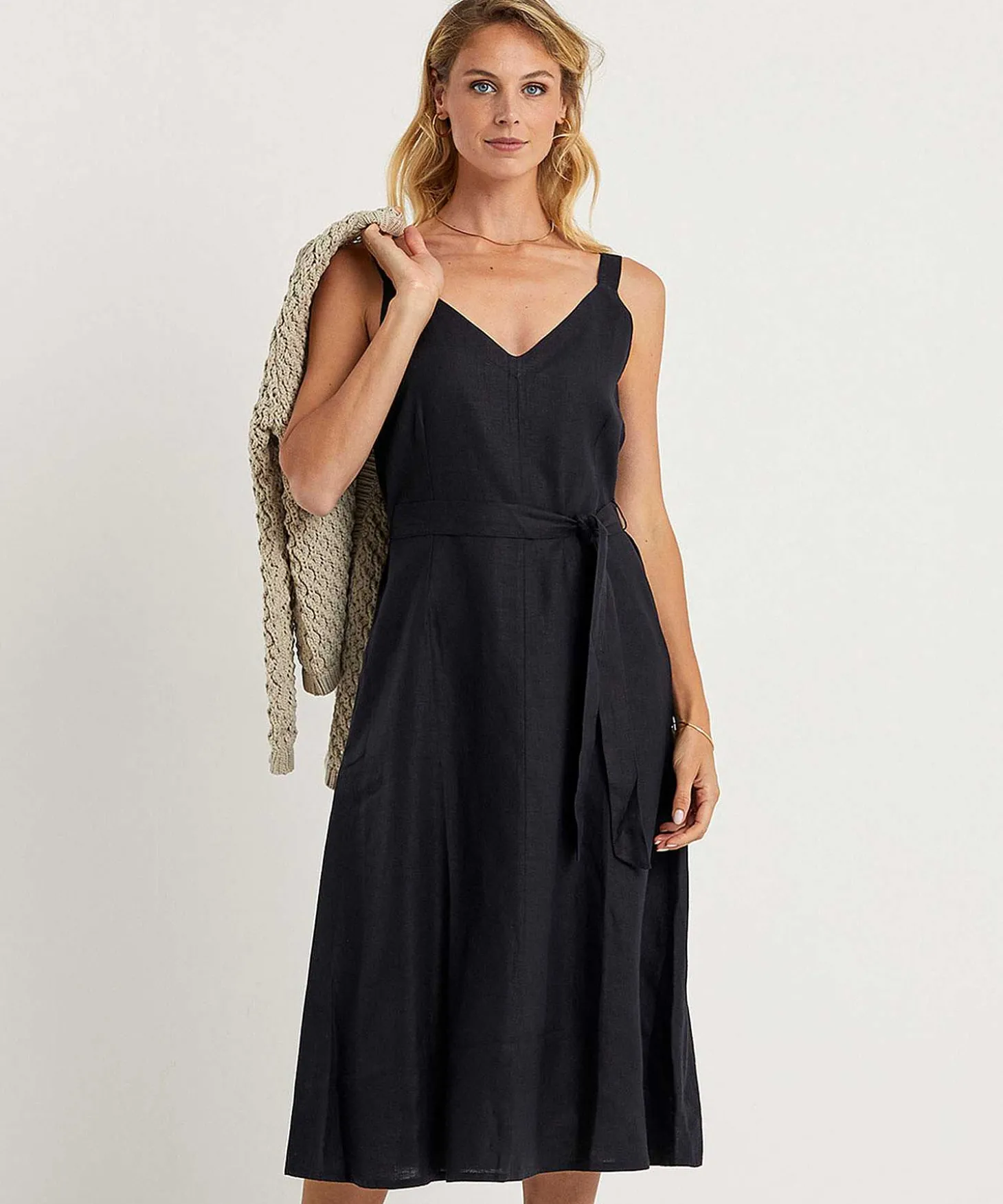 Vestido De Lino Kyra Tirantes Finos Lennie