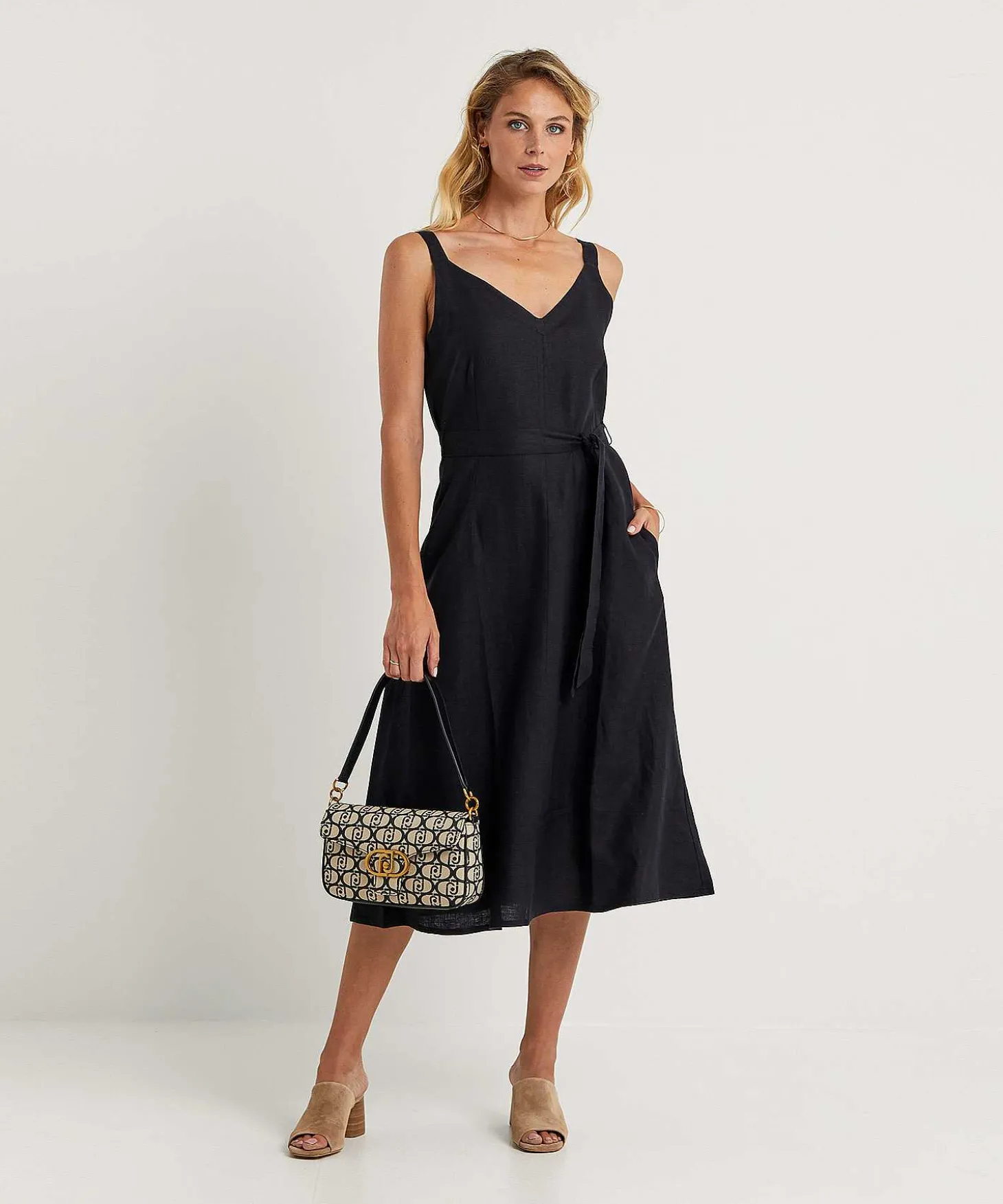 Vestido De Lino Kyra Tirantes Finos Lennie