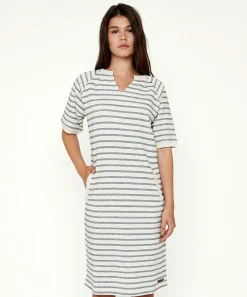 Vestido Deportivo Moscu Con Cuello En V Y Rayas Salvajes