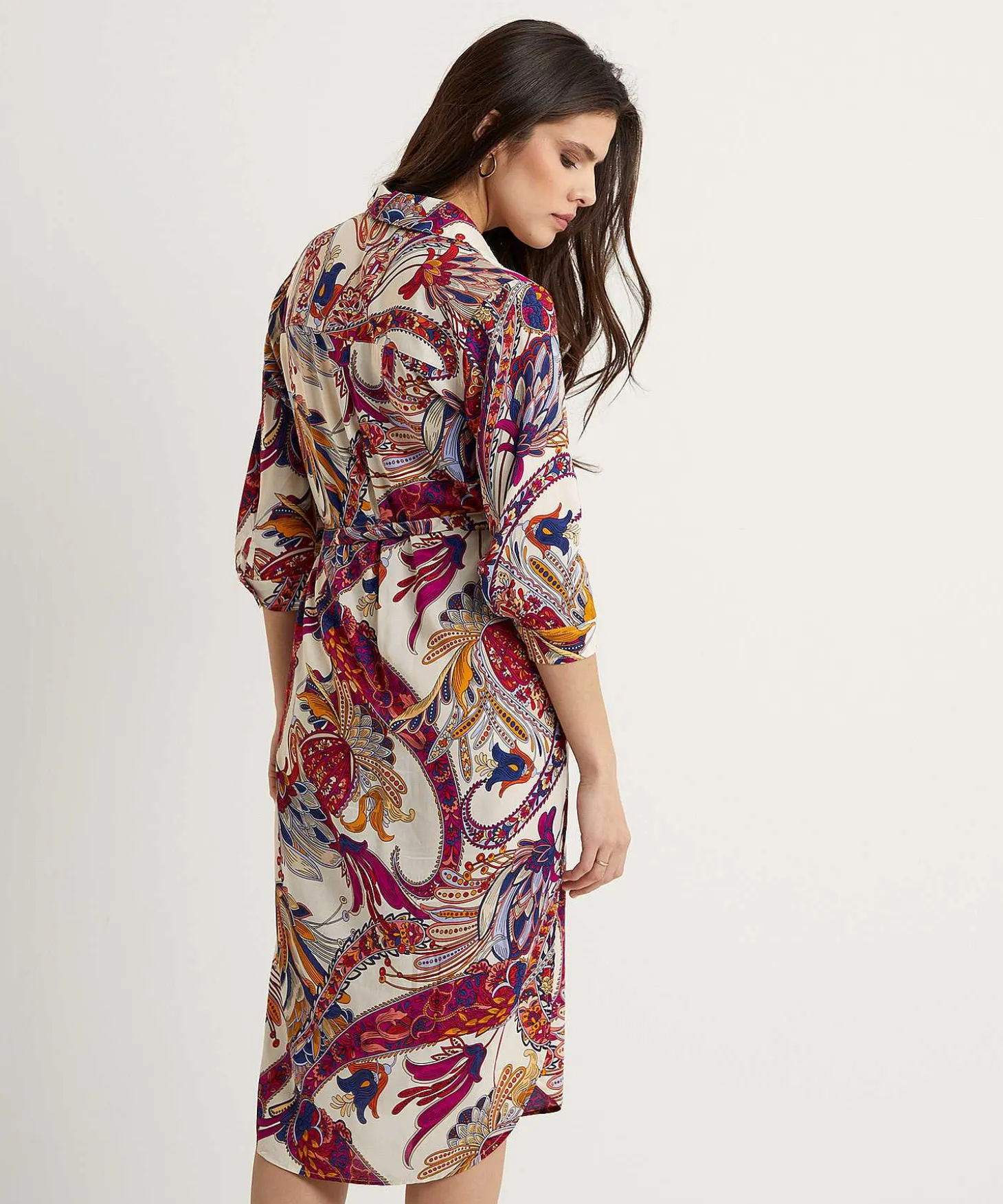 Vestido Giulia E Tu Paisley Con Botones