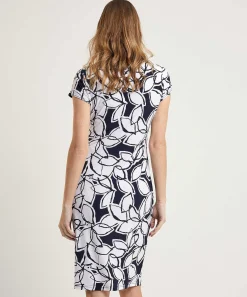 Vestido Joseph Ribkoff Con Estampado De Hojas
