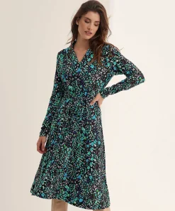 Vestido Kyra Con Cinturon Estampado De Flores Jasmine