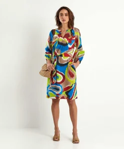 Vestido Kyra Con Cinturon Multicolor Esmee