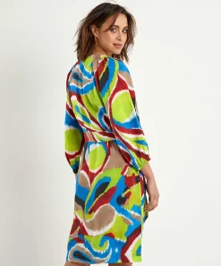 Vestido Kyra Con Cinturon Multicolor Esmee