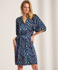Vestido Kyra Estampado De Rayas Transparentes