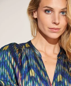 Vestido Kyra Estampado De Rayas Transparentes