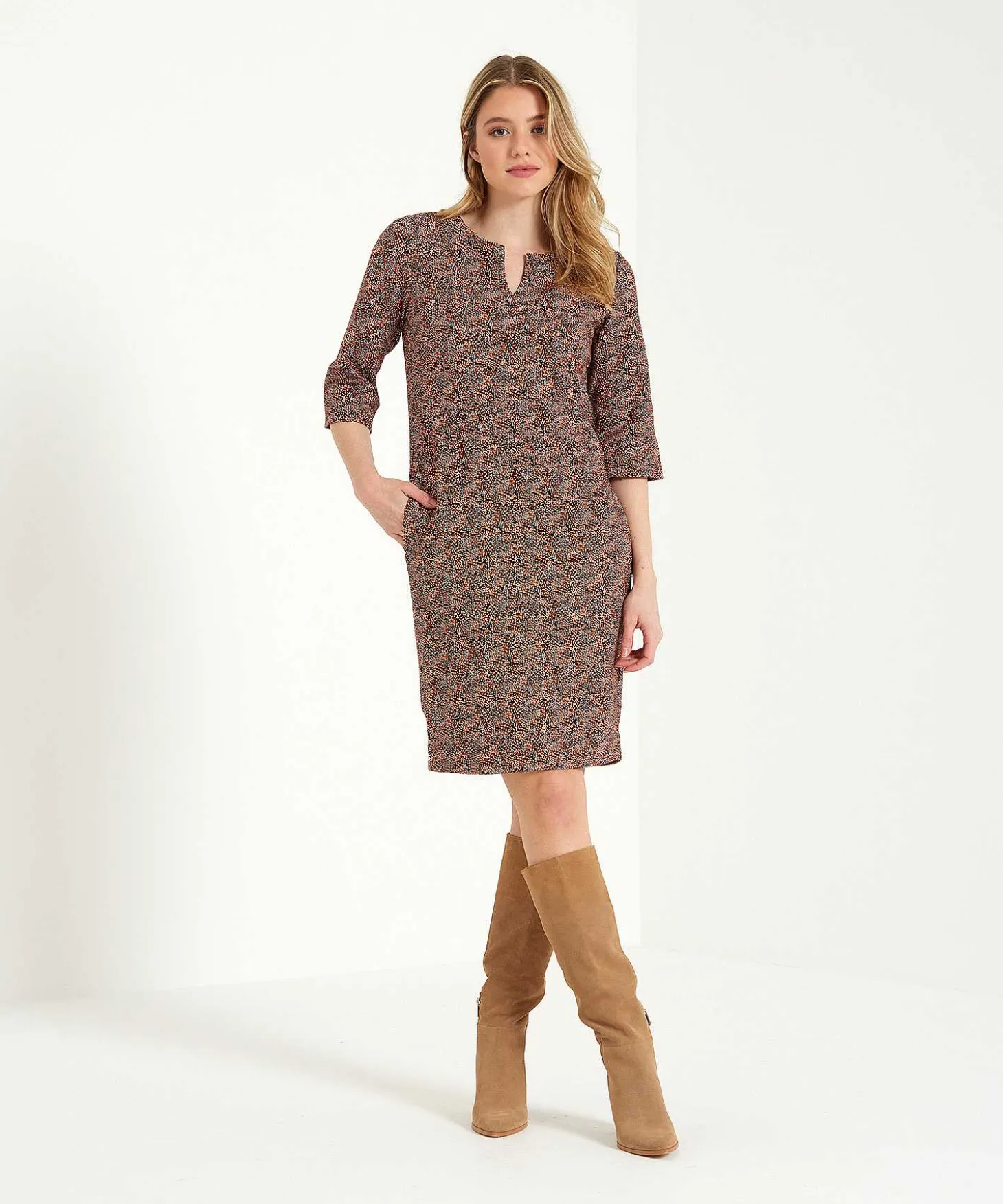 Vestido Kyra Estampado Minimalista Bette
