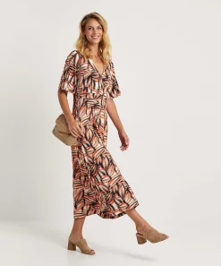 Vestido Kyra Hoja Descolorida Nancy