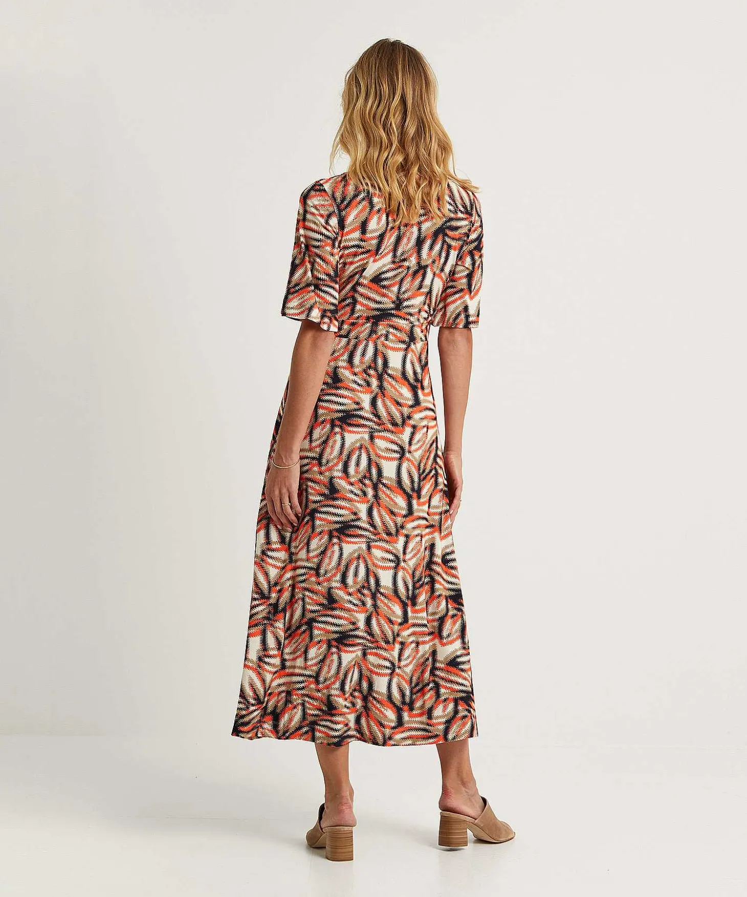 Vestido Kyra Hoja Descolorida Nancy