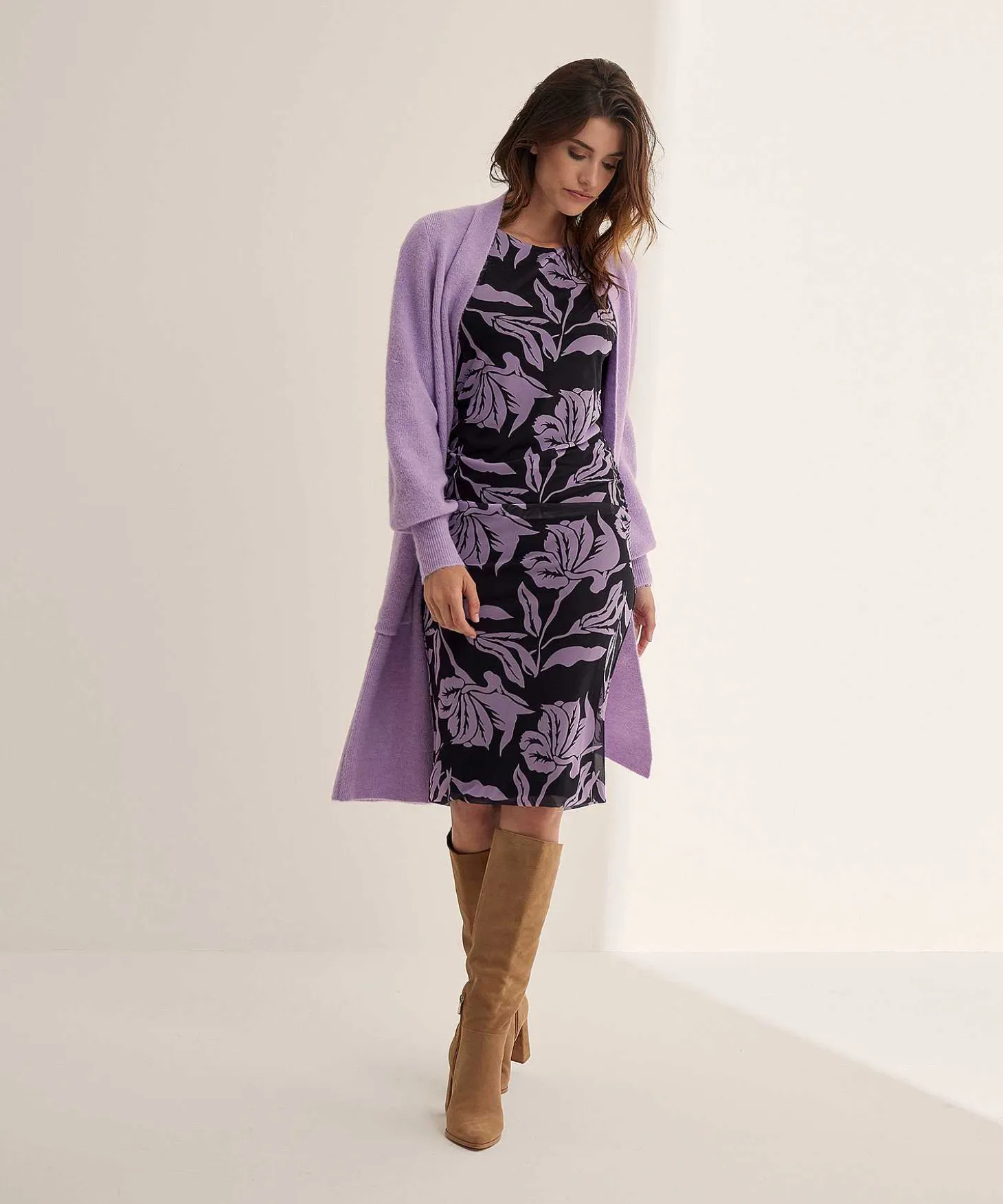 Vestido Kyra Malla Estampado Flores Maja