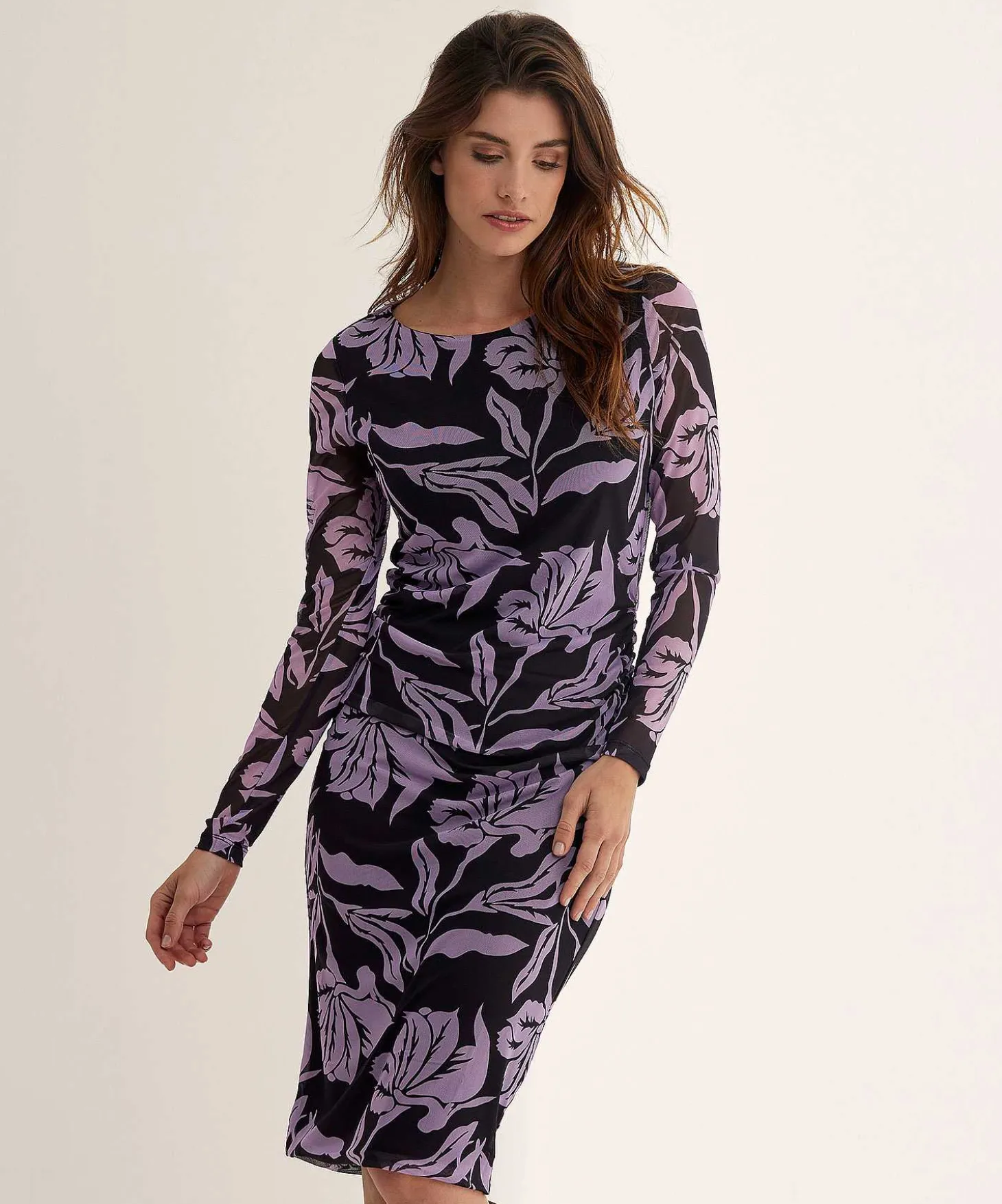Vestido Kyra Malla Estampado Flores Maja
