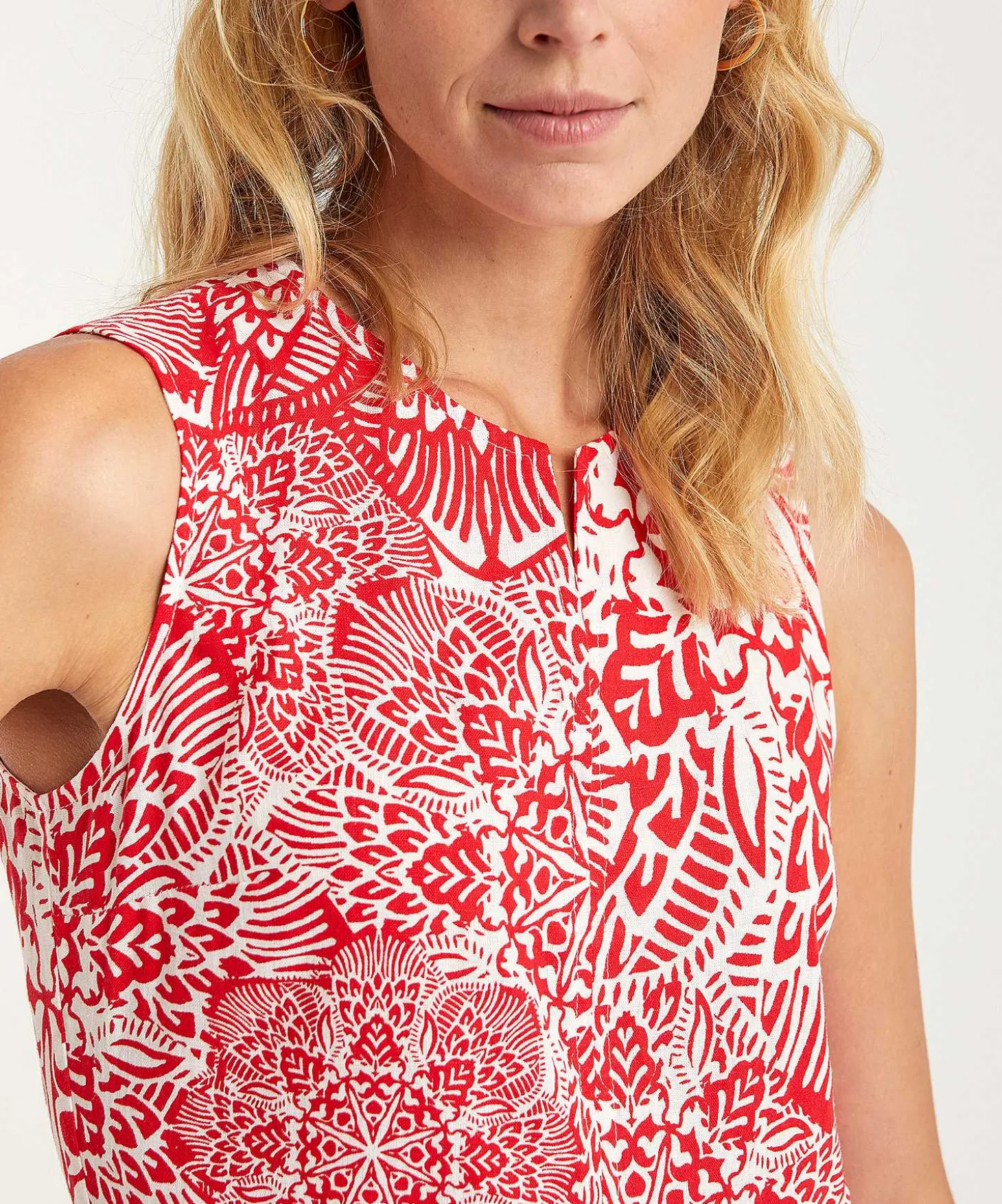 Vestido Kyra Mezcla De Lino Bicolor Jorieke