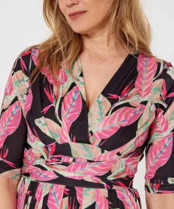 Vestido Largo Marivie Slinky Hojas