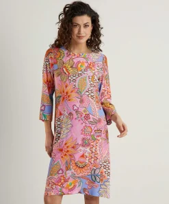 Vestido Louis And Mia De Crepe Multicolor