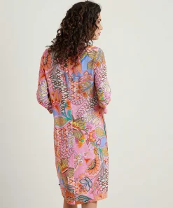 Vestido Louis And Mia De Crepe Multicolor