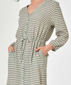 Vestido Moscu Ganador Estampado Zigzag