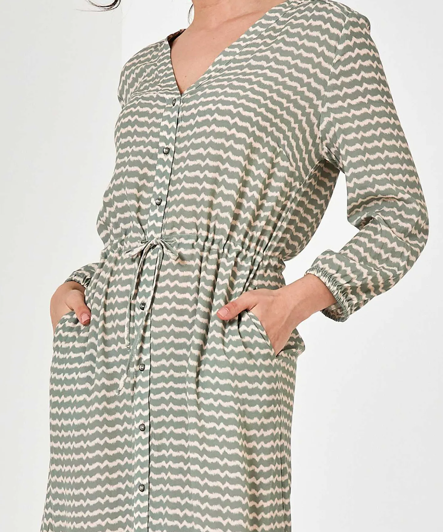 Vestido Moscu Ganador Estampado Zigzag