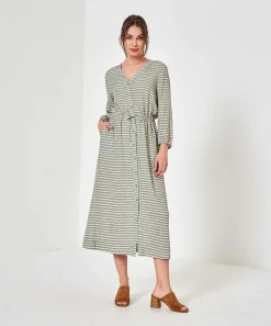 Vestido Moscu Ganador Estampado Zigzag