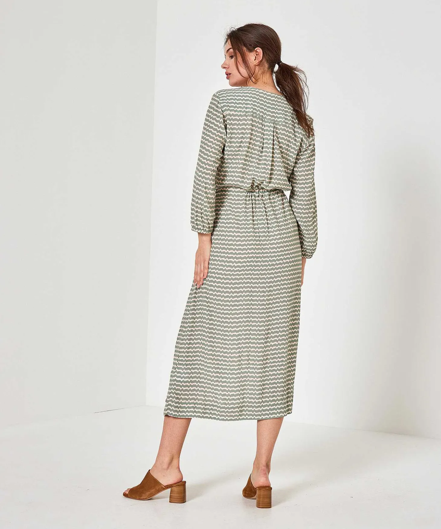Vestido Moscu Ganador Estampado Zigzag