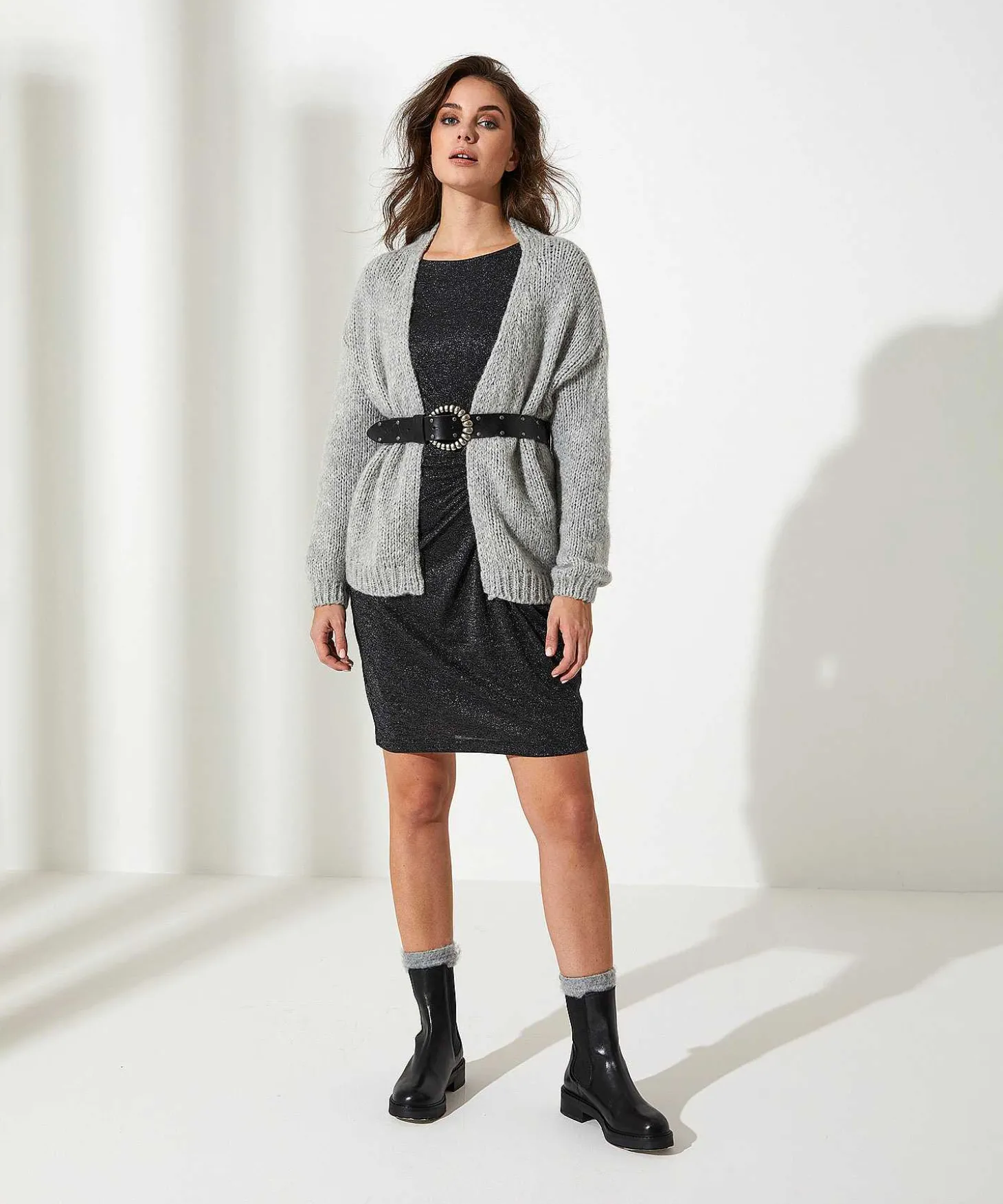 Vestido Oui Con Detalle De Botones De Lurex