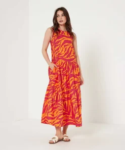 Vestido Oui Sin Mangas Estampado Animal