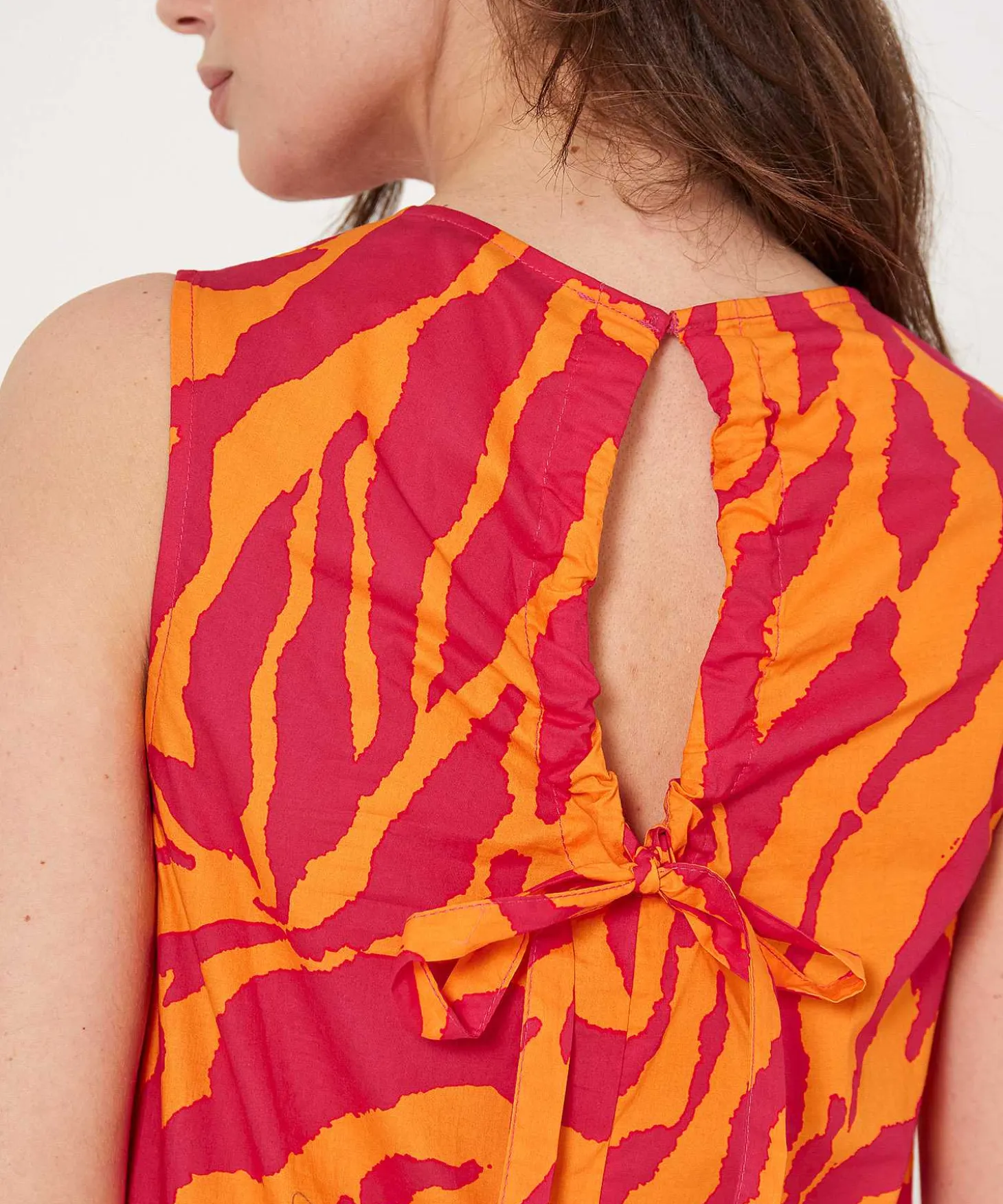 Vestido Oui Sin Mangas Estampado Animal