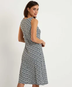 Vestido Sin Mangas Cenido Con Estampado Retro De No Man'S Land