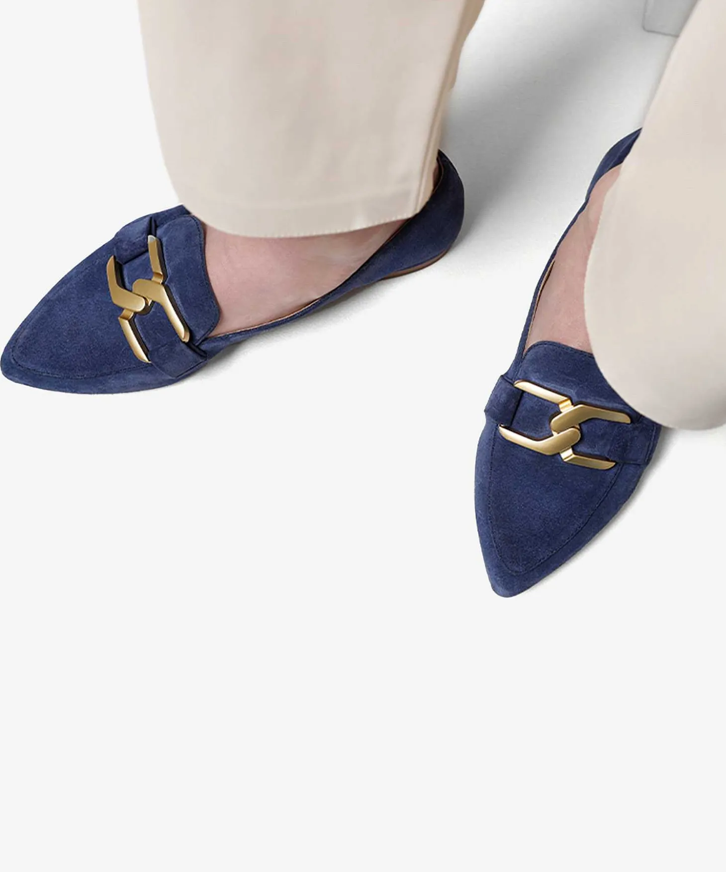 Via Vai Mocasin De Ante Con Hebilla Naomi Sharp